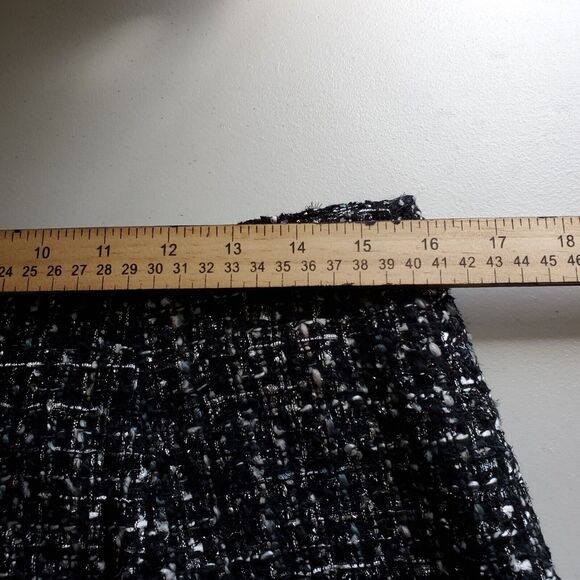 Emerson Rose Blazer Skirt Set Womens Medium Black Parisian Tweed Speckled Zipper - Picture 10 of 16